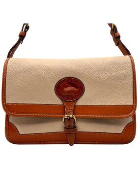 Dooney & Bourke Vintage All-Weather Leather Purse Shoulder Bag Tan Made in USA